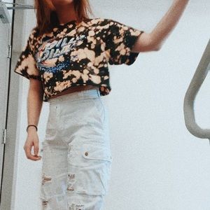 Acid Wash Dilly Dilly Cropped Tee